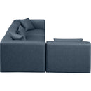  Manufacturer Color_Navy -- Cube 108" Navy Vegan Leather Upholstered 4 pc Modular Sectional IMAGE 5