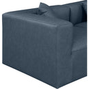 Meridian Cube Navy Blue Vegan Leather Modular Sectional IMAGE 6