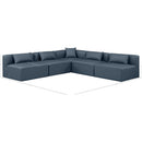  Manufacturer Color_Navy -- Cube 108" Navy Vegan Leather Upholstered 5 pc Modular Sectional IMAGE 10