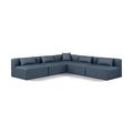  Manufacturer Color_Navy -- Cube 108" Navy Vegan Leather Upholstered 5 pc Modular Sectional IMAGE 1