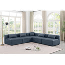  Manufacturer Color_Navy -- Cube 108" Navy Vegan Leather Upholstered 5 pc Modular Sectional IMAGE 2