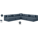  Manufacturer Color_Navy -- Cube 108" Navy Vegan Leather Upholstered 5 pc Modular Sectional IMAGE 9