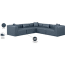  Manufacturer Color_Navy -- Cube 108" Navy Vegan Leather Upholstered 5 pc Modular Sectional IMAGE 10