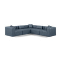  Manufacturer Color_Navy -- Cube 108" Navy Vegan Leather Upholstered 5 pc Modular Sectional IMAGE 1