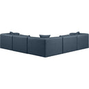 Manufacturer Color_Navy -- Cube 108" Navy Vegan Leather Upholstered 5 pc Modular Sectional IMAGE 3