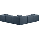 Meridian Cube Navy Blue Vegan Leather Modular Sectional IMAGE 3
