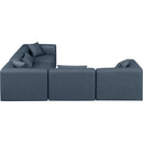  Manufacturer Color_Navy -- Cube 108" Navy Vegan Leather Upholstered 5 pc Modular Sectional IMAGE 5