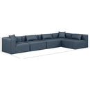  Manufacturer Color_Navy -- Cube 144" Navy Vegan Leather Upholstered 5 pc Modular Sectional IMAGE 11