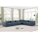  Manufacturer Color_Navy -- Cube 144" Navy Vegan Leather Upholstered 6 pc Modular Sectional IMAGE 2