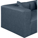  Manufacturer Color_Navy -- Cube 144" Navy Vegan Leather Upholstered 6 pc Modular Sectional IMAGE 6