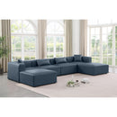 Meridian Cube Navy Blue Vegan Leather Modular Sectional IMAGE 2