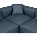  Manufacturer Color_Navy -- Cube 144" Navy Vegan Leather Upholstered 6 pc Modular Sectional IMAGE 6