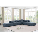  Manufacturer Color_Navy -- Cube 144" Navy Vegan Leather Upholstered 6 pc Modular Sectional IMAGE 2