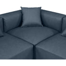 Meridian Cube Navy Blue Vegan Leather Modular Sectional IMAGE 6