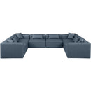 Meridian Cube Navy Blue Vegan Leather Modular Sectional IMAGE 4