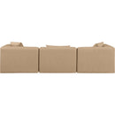 Meridian Cube Tan Vegan Leather Modular Sofa IMAGE 3