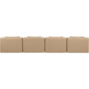 Meridian Cube Tan Vegan Leather Modular Sofa IMAGE 3