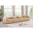  Manufacturer Color_Tan -- Cube 144" Tan Vegan Leather Upholstered 4 pc Modular Sofa IMAGE 2