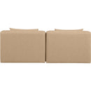 Meridian Cube Tan Vegan Leather Modular Sofa IMAGE 3