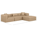  Manufacturer Color_Tan -- Cube 108" Tan Vegan Leather Upholstered 4 pc Modular Sectional IMAGE 10