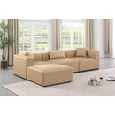 Manufacturer Color_Tan -- Cube 108" Tan Vegan Leather Upholstered 4 pc Modular Sectional IMAGE 2