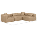  Manufacturer Color_Tan -- Cube 108" Tan Vegan Leather Upholstered 4 pc Modular Sectional IMAGE 11