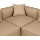  Manufacturer Color_Tan -- Cube 108" Tan Vegan Leather Upholstered 4 pc Modular Sectional IMAGE 7
