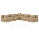  Manufacturer Color_Tan -- Cube 108" Tan Vegan Leather Upholstered 5 pc Modular Sectional IMAGE 10