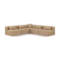  Manufacturer Color_Tan -- Cube 108" Tan Vegan Leather Upholstered 5 pc Modular Sectional IMAGE 1