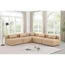  Manufacturer Color_Tan -- Cube 108" Tan Vegan Leather Upholstered 5 pc Modular Sectional IMAGE 2