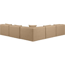 Meridian Cube Tan Vegan Leather Modular Sectional IMAGE 3