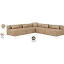  Manufacturer Color_Tan -- Cube 108" Tan Vegan Leather Upholstered 5 pc Modular Sectional IMAGE 9