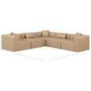  Manufacturer Color_Tan -- Cube 108" Tan Vegan Leather Upholstered 5 pc Modular Sectional IMAGE 11