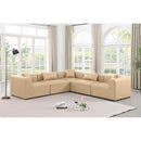  Manufacturer Color_Tan -- Cube 108" Tan Vegan Leather Upholstered 5 pc Modular Sectional IMAGE 2