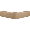  Manufacturer Color_Tan -- Cube 108" Tan Vegan Leather Upholstered 5 pc Modular Sectional IMAGE 3