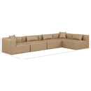  Manufacturer Color_Tan -- Cube 144" Tan Vegan Leather Upholstered 5 pc Modular Sectional IMAGE 11