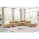  Manufacturer Color_Tan -- Cube 144" Tan Vegan Leather Upholstered 6 pc Modular Sectional IMAGE 2