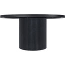  Color_Black -- Meridian Round Belinda Dining Table with Pedestal Base IMAGE 3