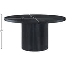  Color_Black -- Meridian Round Belinda Dining Table with Pedestal Base IMAGE 6