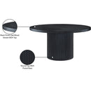 Color_Black -- Meridian Round Belinda Dining Table with Pedestal Base IMAGE 7