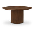  Color_Brown -- Belinda 59" Brown Solid Wood and Oak Veneer Dining Table IMAGE 1