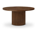  Color_Brown -- Belinda 59" Brown Solid Wood and Oak Veneer Dining Table IMAGE 1