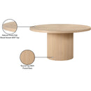  Color_Natural -- Belinda 59" Natural Solid Wood and Oak Veneer Dining Table IMAGE 7
