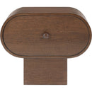  Color_Brown -- Harlow Brown Solid Wood And Oak Veneer Nightstand IMAGE 4