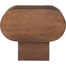  Color_Brown -- Harlow Brown Solid Wood And Oak Veneer Nightstand IMAGE 5