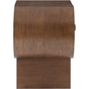  Color_Brown -- Harlow Brown Solid Wood And Oak Veneer Nightstand IMAGE 6