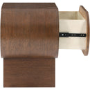  Color_Brown -- Harlow Brown Solid Wood And Oak Veneer Nightstand IMAGE 7