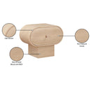  Color_Natural -- Harlow Natural Solid Wood And Oak Veneer Nightstand IMAGE 11