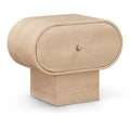  Color_Natural -- Harlow Natural Solid Wood And Oak Veneer Nightstand IMAGE 1