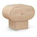  Color_Natural -- Harlow Natural Solid Wood And Oak Veneer Nightstand IMAGE 1